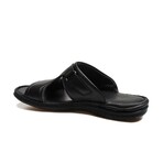Genuine Leather Men's Flat Slippers // Black // 952MA320 (Euro: 41)