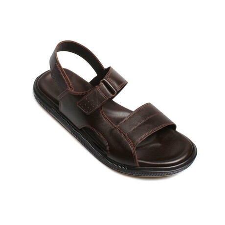 Genuine Leather Men's Classic Slippers // Brown // 018MAM-53 (Euro: 40)