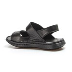 Genuine Leather Men's Classic Sandals // Black Orlondo // 018MAG-208-71 (Euro: 44)