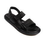 Genuine Leather Men's Classic Slippers // Black Orlondo // 018MAM-53 (Euro: 42)