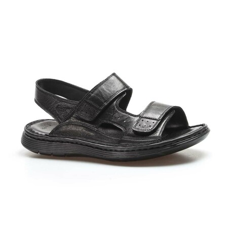 Genuine Leather Men's Classic Sandals // Black Orlondo // 018MAG-208-71 (Euro: 40)