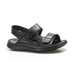 Genuine Leather Men's Classic Sandals // Black Orlondo // 018MAG-208-71 (Euro: 41)