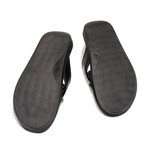 Genuine Leather Men's Flat Slippers // Black Orlondo // 018MAM-65-C-2 (Euro: 45)