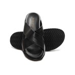 Genuine Leather Men's Flat Slippers // Black // 950MA8014 (Euro: 40)