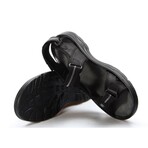 Genuine Leather Men's Classic Sandals // Black // 907MA1517 (Euro: 43)