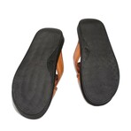 Genuine Leather Men's Flat Slippers // Tan Orlondo // 018MAM-65-C-2 (Euro: 40)