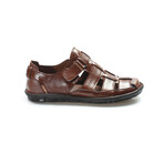 Genuine Leather Men's Classic Sandals // Tan // 927MA021 (Euro: 40)