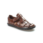 Genuine Leather Men's Classic Sandals // Tan // 927MA021 (Euro: 45)