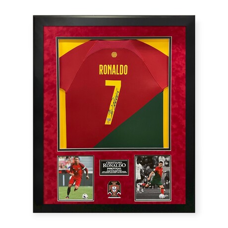Cristiano Ronaldo // Portugal // Autographed Jersey + Framed