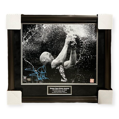 Stone Cold Steve Austin // Autographed Photograph + Framed