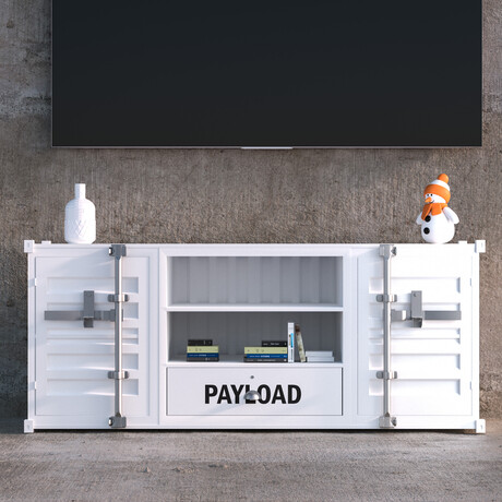 Container Media Console // White