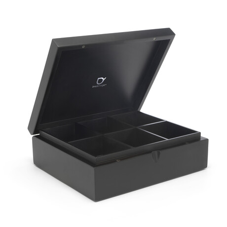 Teabox 6 compartment Black