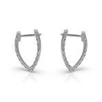 18K White Gold Diamond Earrings II // New