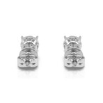 14K White Gold Diamond Stud Earrings III // New