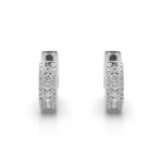 18K White Gold Diamond Earrings I // New