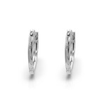 18K White Gold Diamond Earrings II // New