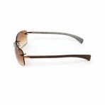 E08 // Men's Rimless Brown Wood Sunglasses // Gradient Brown Lenses // Brown + Gradient Brown