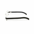 Chaya // Unisex Clear & Black Acetate Optical Glasses // Clear & Black + Clear