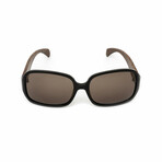 Athena // Women's Black Acetate and Wood Sunglasses // Black + Grey