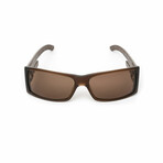 Meteor // Unisex Brown Acetate & Wood Polarized Sunglasses // Brown + Brown
