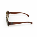 Athena // Women's Tortoise and Cherry Wood Sunglasses // Tortoise + Gradient Brown