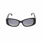 Vega // Unisex Black Acetate and Dark Wood Sunglasses // Silver // Black + Gradient Grey