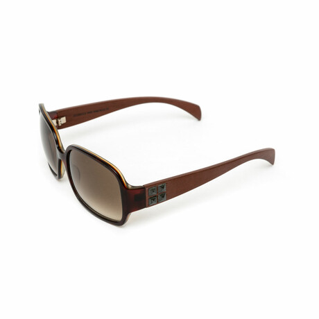 Athena // Women's Tortoise and Cherry Wood Sunglasses // Tortoise + Gradient Brown