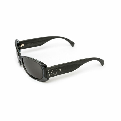 Vega // Unisex Grey Acetate and Grey Wood Sunglasses // Silver // Grey + Grey