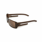 Meteor // Unisex Brown Acetate & Wood Polarized Sunglasses // Brown + Brown