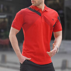 Patterned Polo // Red (XL)