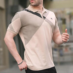 Patterned Polo// Beige (M)