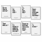 Retro Sci Fi Film Quotes Gallery Wall Collection (11"L x 14"W)