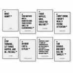 Comedy Connoisseur Quotes Gallery Wall Collection (11"L x 14"W)