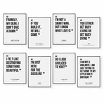 The Manly Man Film Quotes Gallery Wall Collection (11"L x 14"W)