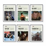 Lights, Camera, Action Movies Gallery Wall Set (11"L x 14"W)