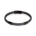 Thomas Earnshaw Heritage Beaufort Leather Bracelet // Dark Gray // ES-001-B2