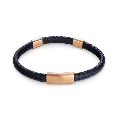 Thomas Earnshaw Heritage Beaufort Leather Bracelet // Navy Blue // ES-001-B1