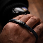 Thomas Earnshaw Heritage Beaufort Leather Bracelet // Dark Gray // ES-001-B2