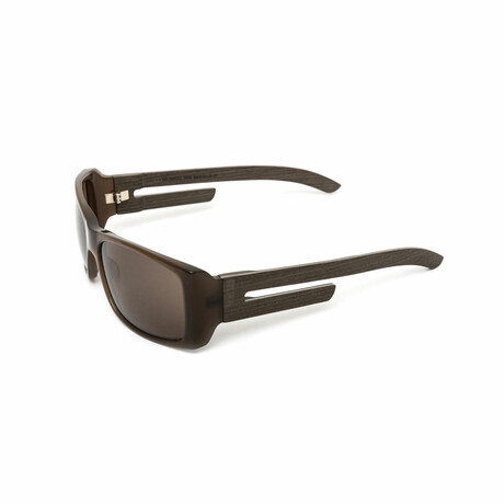 Meteor // Unisex Grey Acetate & Wood Sunglasses // Grey + Brown