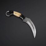 Camel Bone Damascus Karambit Knife // 04