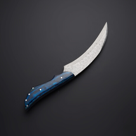 Azure Timber Damascus Knife // 38