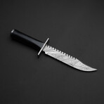 Black Micarta Damascus Dagger // 25