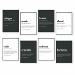 Music Theory Gallery Wall Set (11"L x 14"W)