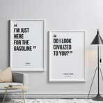 The Manly Man Film Quotes Gallery Wall Collection (11"L x 14"W)