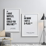 Comedy Connoisseur Quotes Gallery Wall Collection (11"L x 14"W)