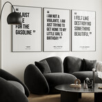 The Manly Man Film Quotes Gallery Wall Collection (11"L x 14"W)