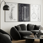 Original Instrument Patents Gallery Wall Set (11"L x 14"W)