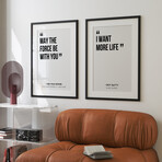 Retro Sci Fi Film Quotes Gallery Wall Collection (11"L x 14"W)