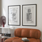 Original Instrument Patents Gallery Wall Set (11"L x 14"W)