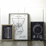 Original Instrument Patents Gallery Wall Set (11"L x 14"W)